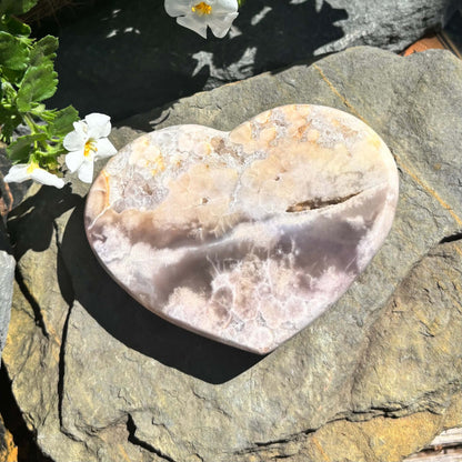 Brazilian Pink Amethyst Polished Heart - 291 grams (#93)