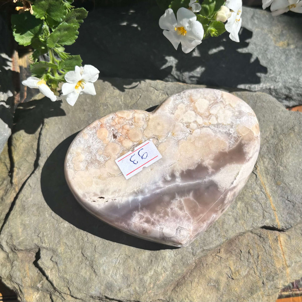 Brazilian Pink Amethyst Polished Heart - 291 grams (#93)