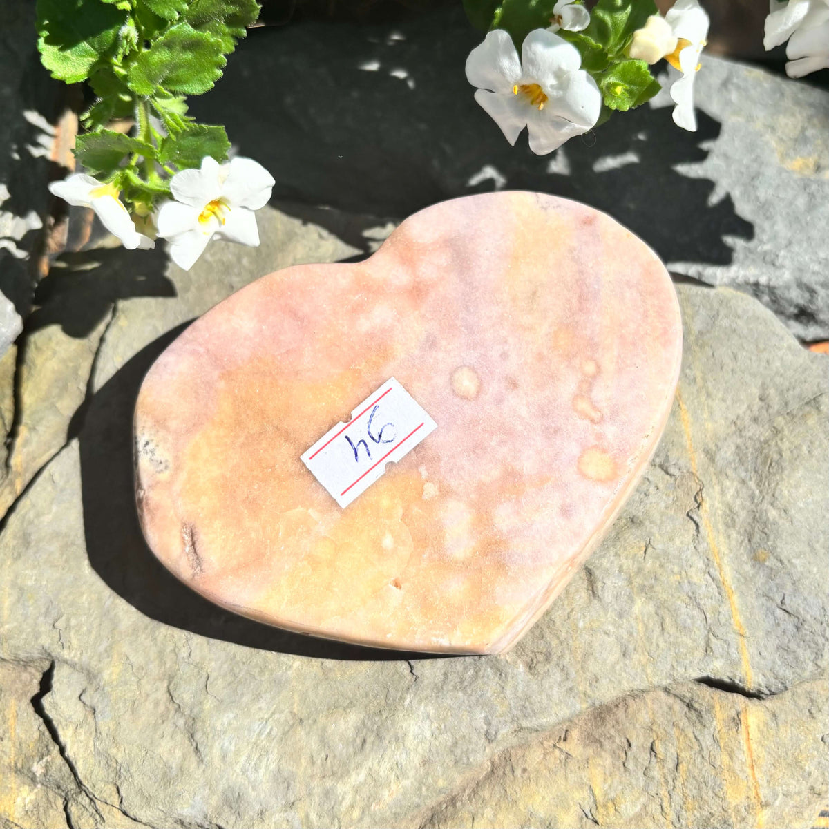 Brazilian Pink Amethyst Polished Heart - 327 grams (#94)