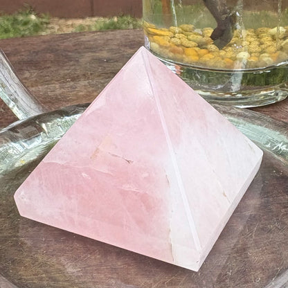 Rose Quartz Pyramid - 125 grams / 5.2 cm