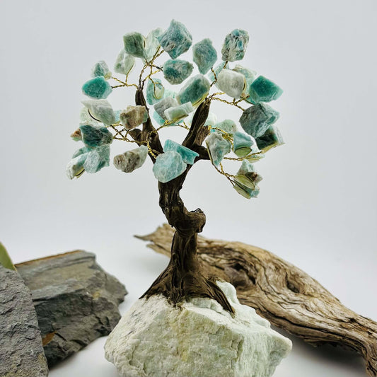 Amazonite Crystal Tree on Amazonite Rough