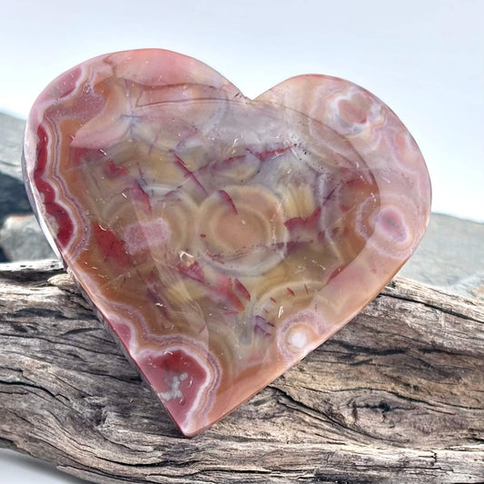 Unique Agate & Amethyst Druzy Heart - 130 grams / 8.6 cms
