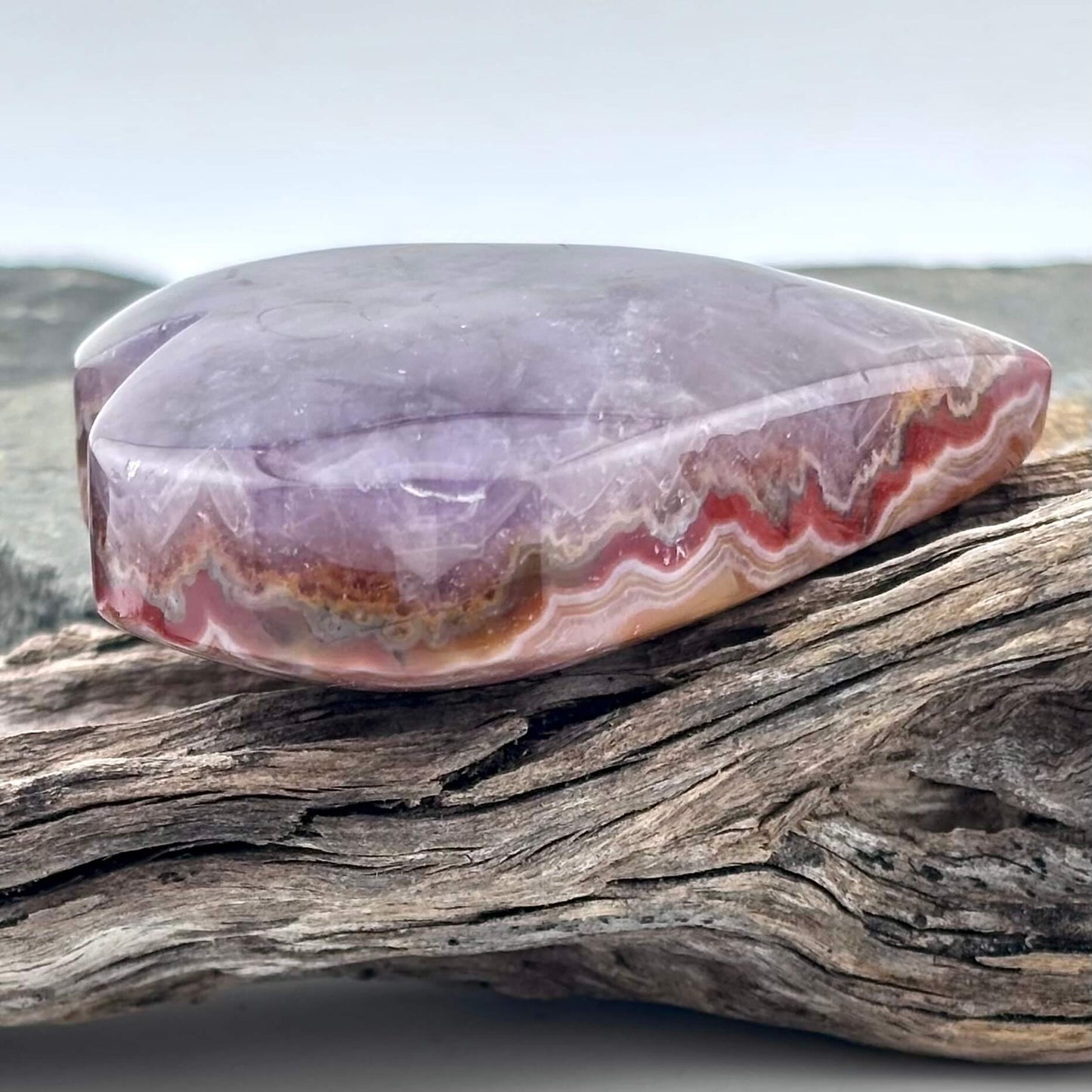 Unique Agate & Amethyst Druzy Heart - 130 grams / 8.6 cms