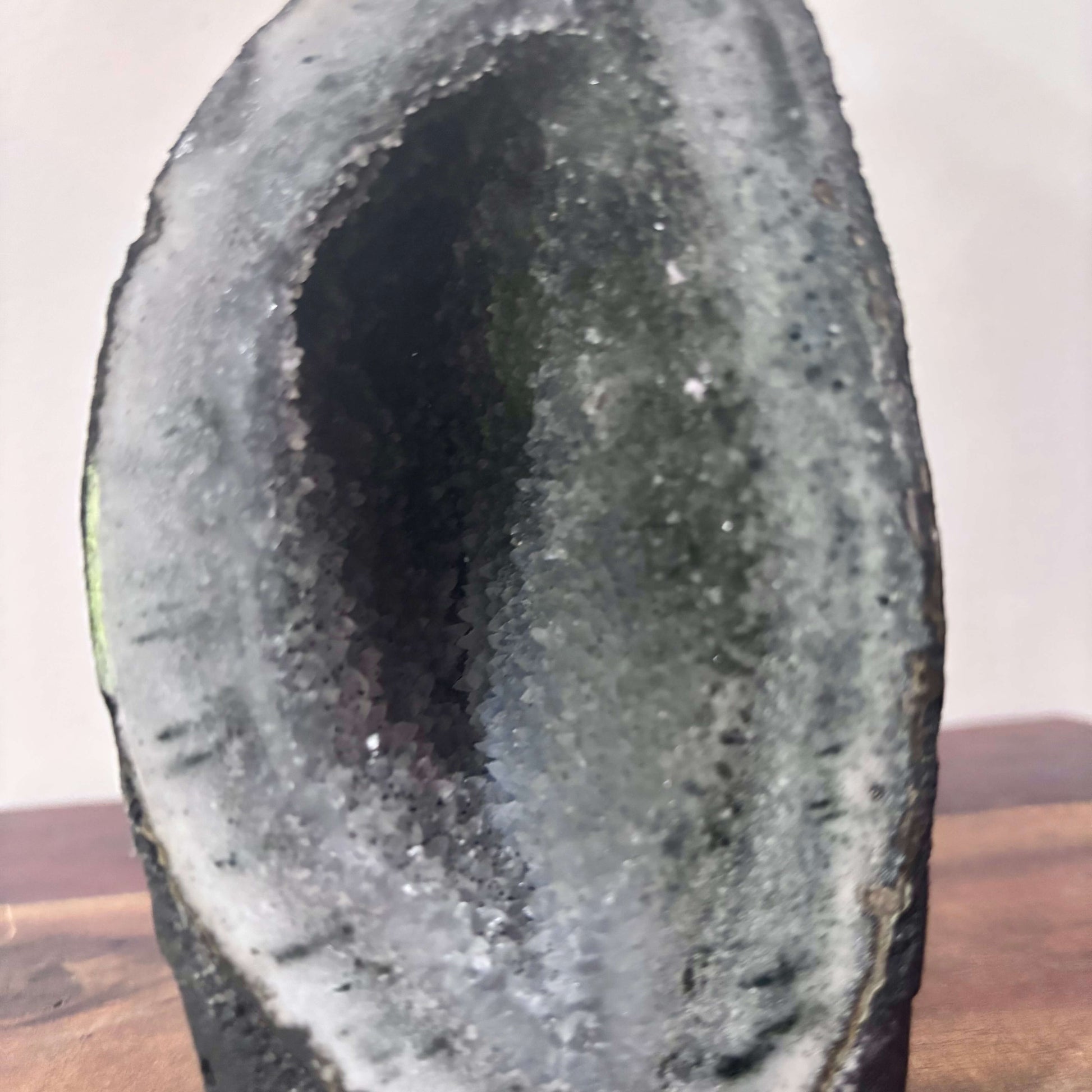 Brazilian Black Druzy Amethyst Cathedral Geode