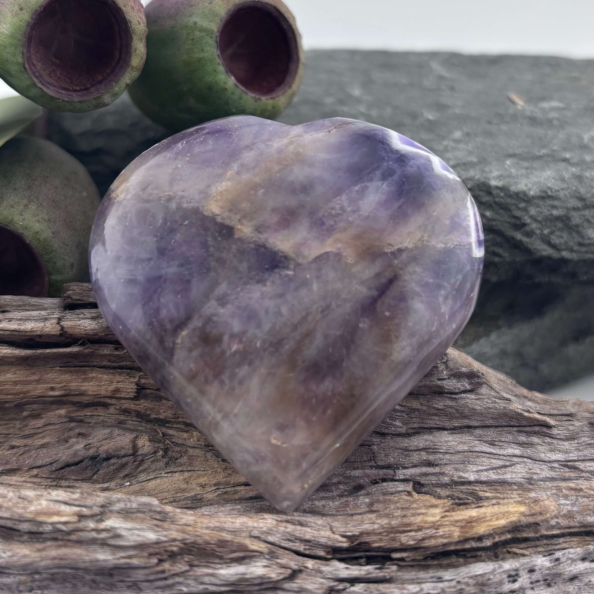 Amethyst Puffy Heart - 71 grams