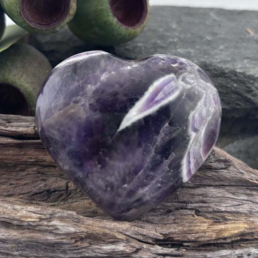 Amethyst Puffy Heart - 75 grams