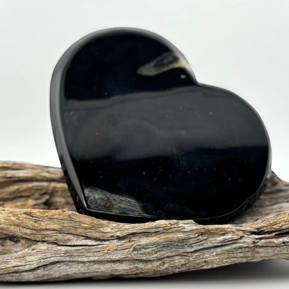 Black Druzy Agate Heart