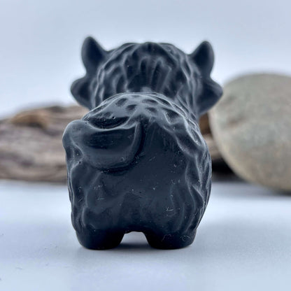Black Onyx Carved Highland Plateau Cow - 98 grams / 5 cm