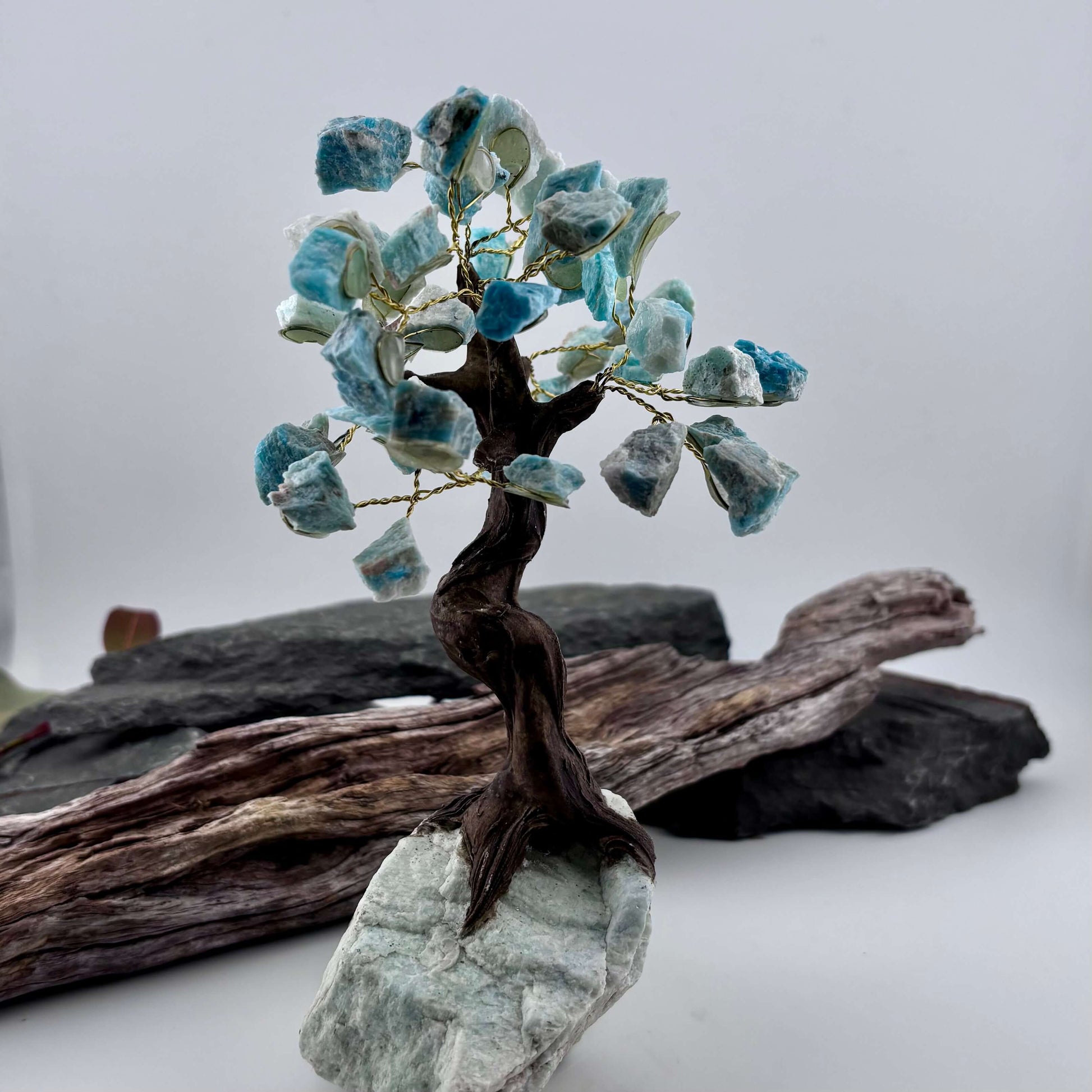Amazonite Crystal Tree on Amazonite Rough