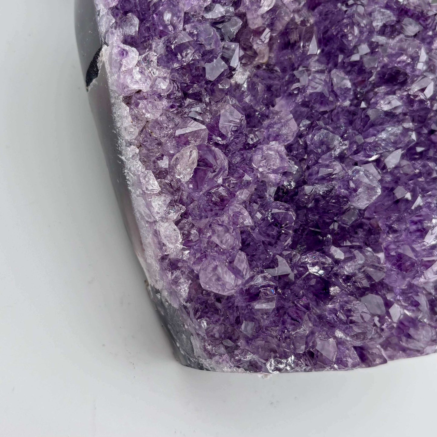 Brazilian Amethyst Cluster Heart on metal stand