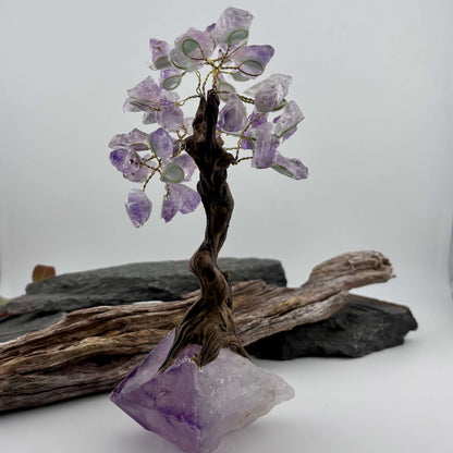 Amethyst Crystal Tree on Amethyst Rough Point