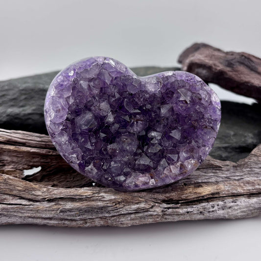 Brazilian Amethyst Cluster Heart