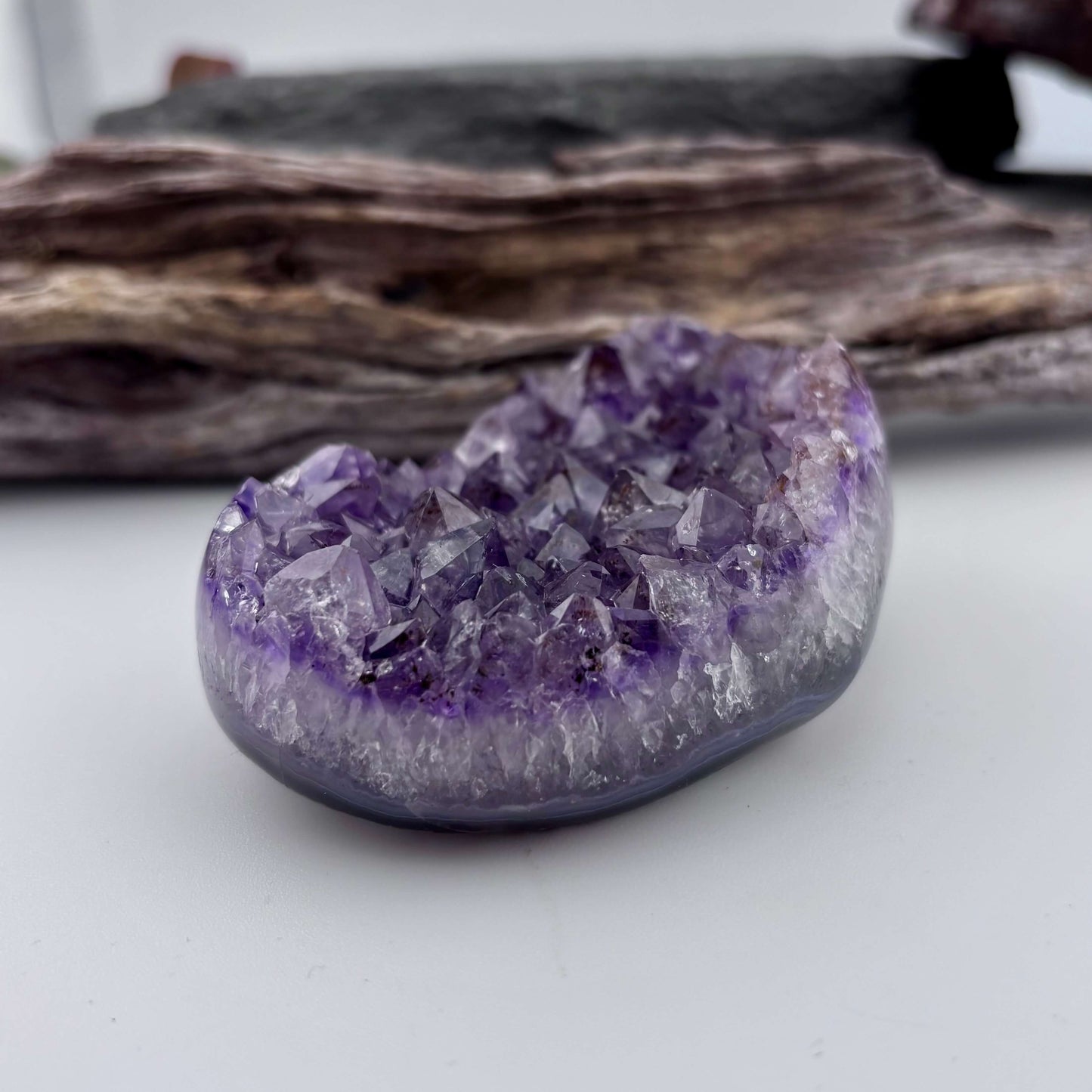 Brazilian Amethyst Cluster Heart