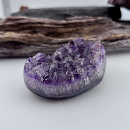 Brazilian Amethyst Cluster Heart