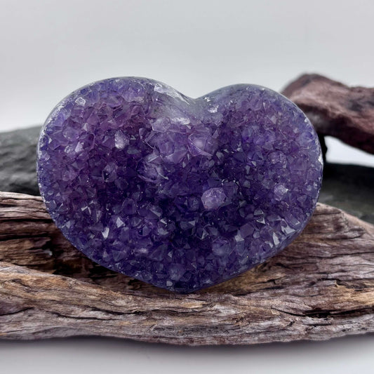 Brazilian Amethyst Cluster Heart