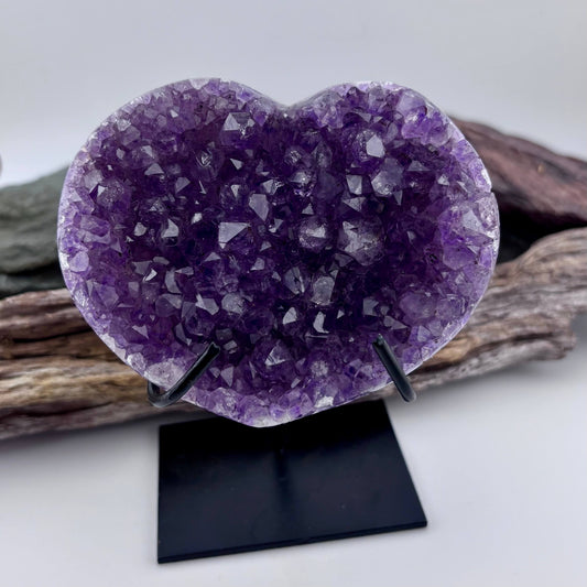 Brazilian Amethyst Cluster Heart