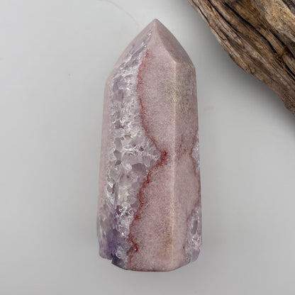 Brazilian Pink Amethyst Quartz Tower - 306 grams