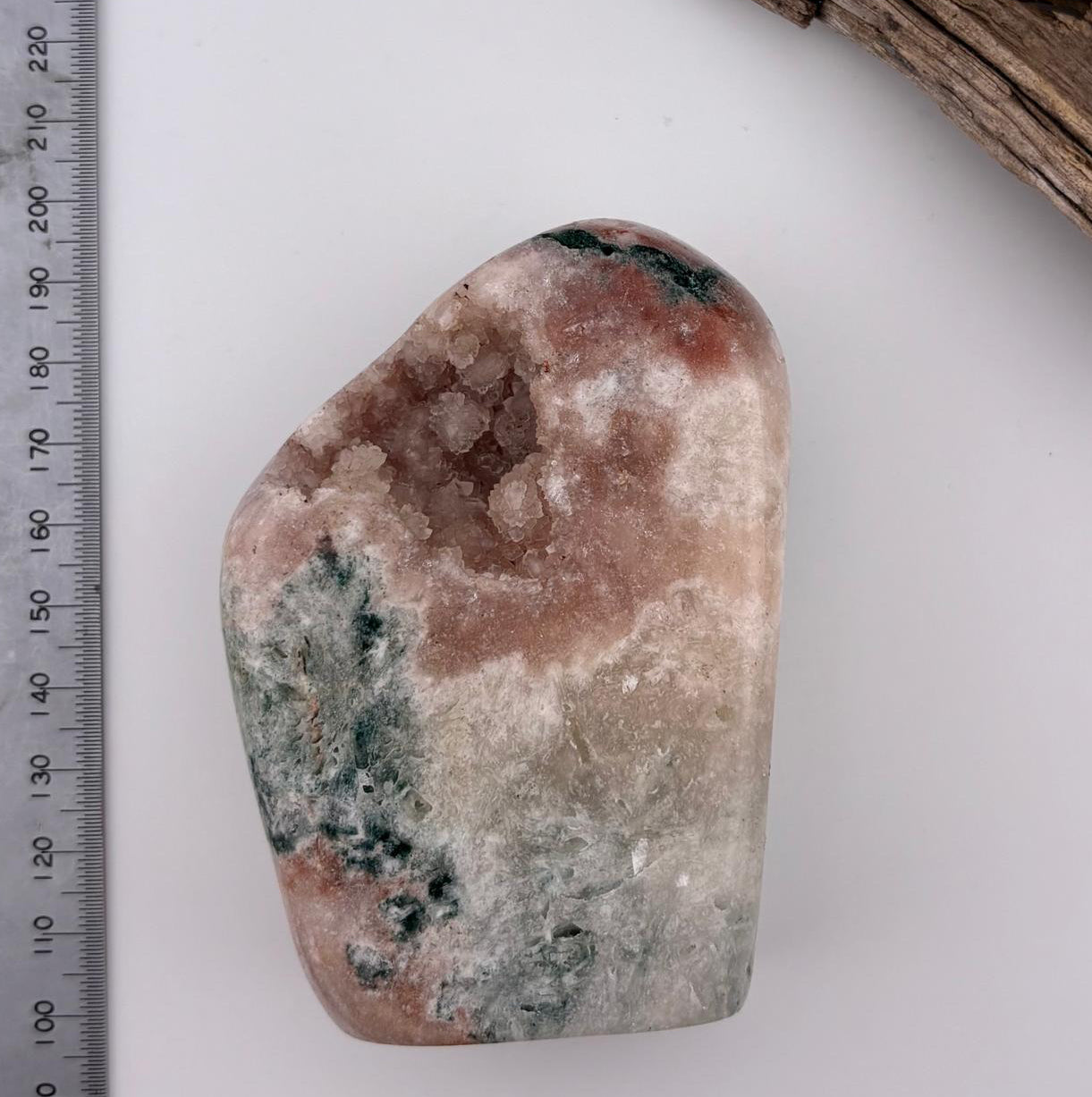 Brazilian Pink Amethyst Self Standing Freeform w Pocket Druzy - 304 grams