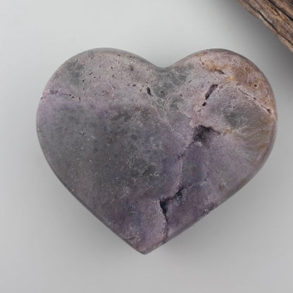 Brazilian Pink / Lavender Amethyst Sparkly Sugar Druzy Heart - 304 grams