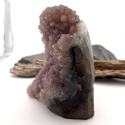 Brazilian Peach Purple Rainbow Amethyst Bubble Druzy w Agate Cut Base -  1.1kg