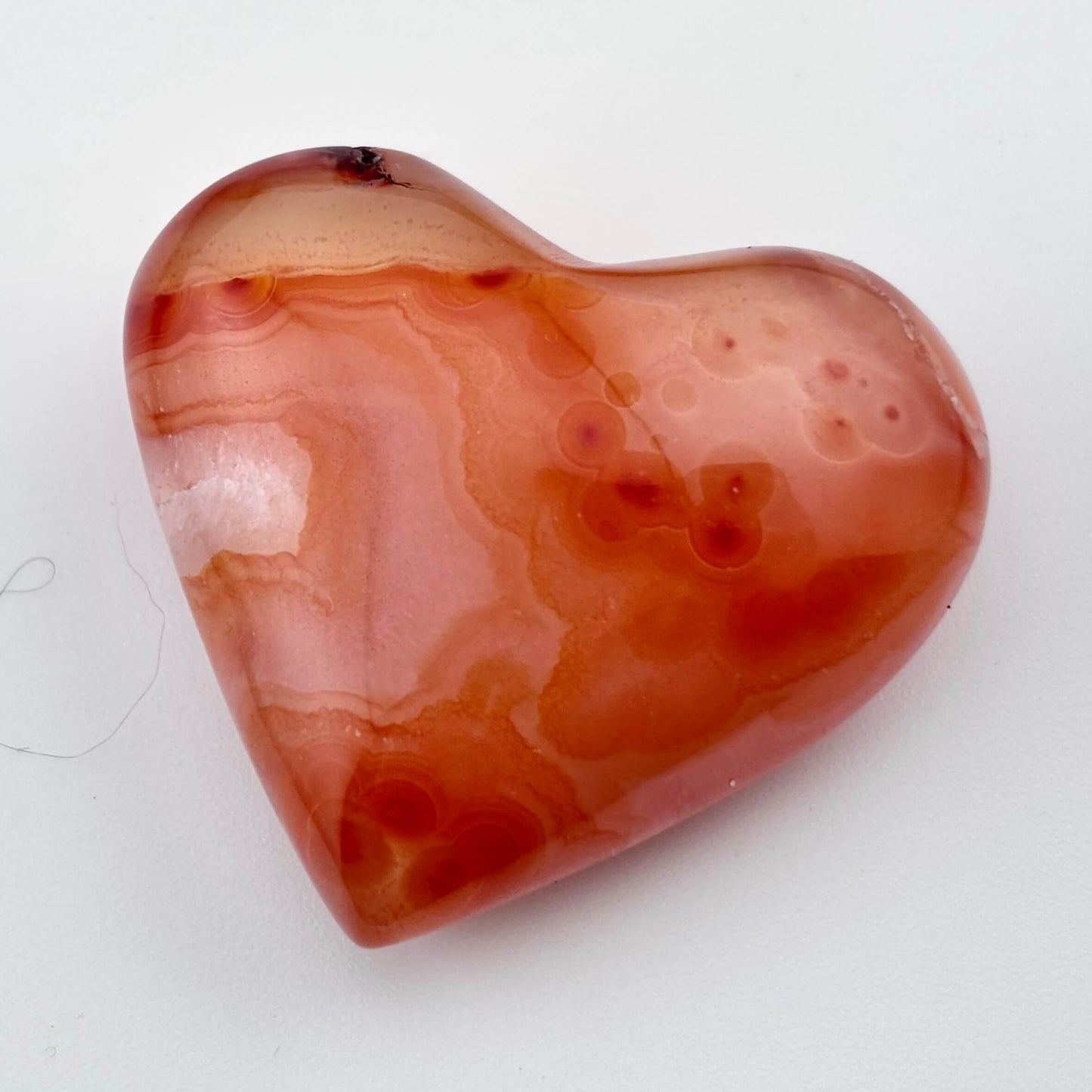 Unique Banded Carnelian Druzy Heart - 31 grams / 4cms