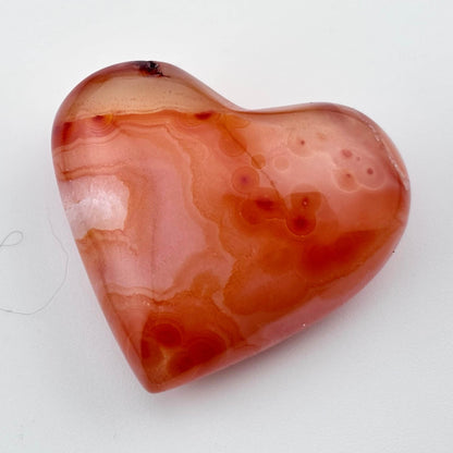 Unique Banded Carnelian Druzy Heart - 31 grams / 4cms