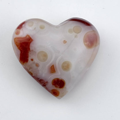 Unique Banded Carnelian Druzy Heart - 36 grams / 4cms