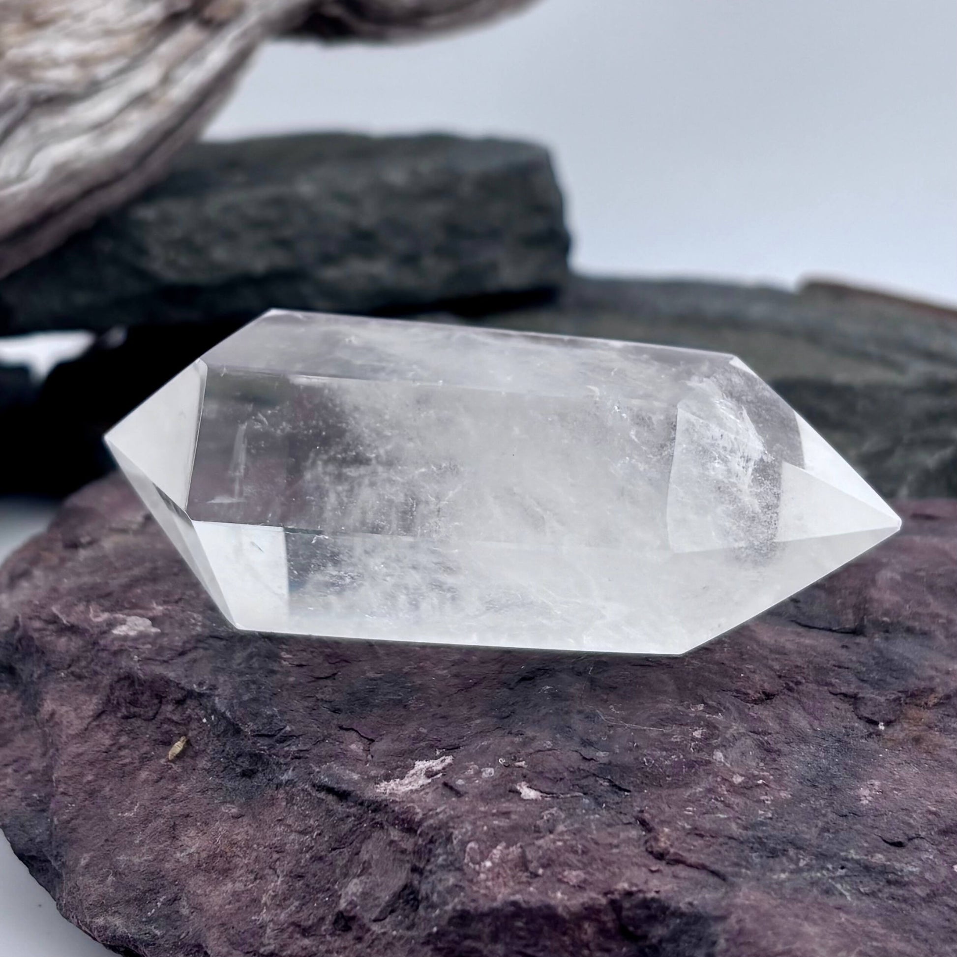 Clear Quartz Double terminator Polished Point