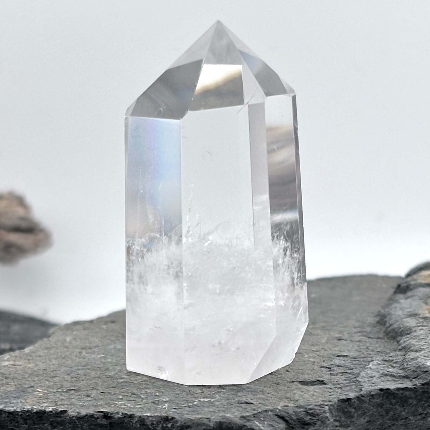Amazing Clarity Clear Quartz Polished Tower - 80 grams / 6 cms
