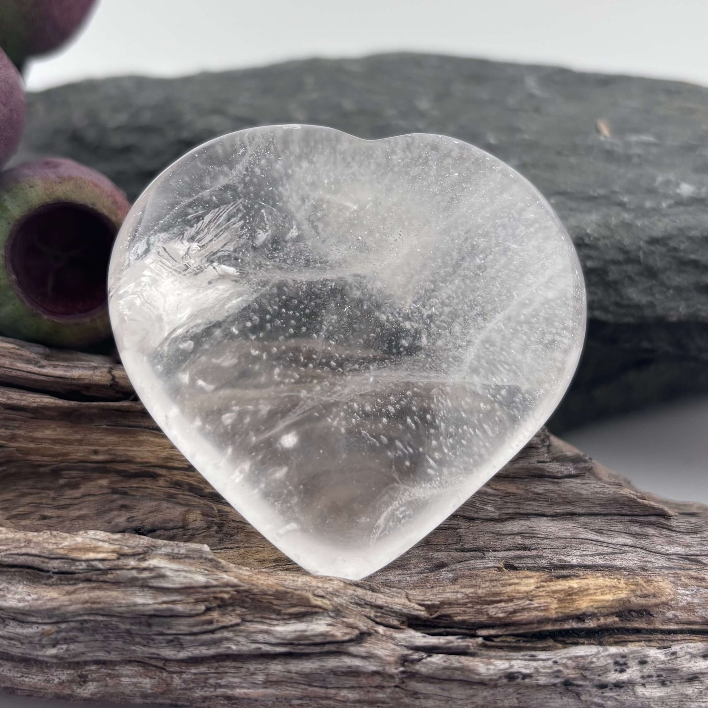 Clear Quartz Puffy Heart - 97 grams