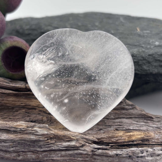 Clear Quartz Puffy Heart - 97 grams