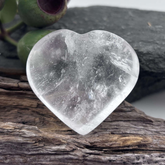 Clear Quartz Puffy Heart - 92 grams