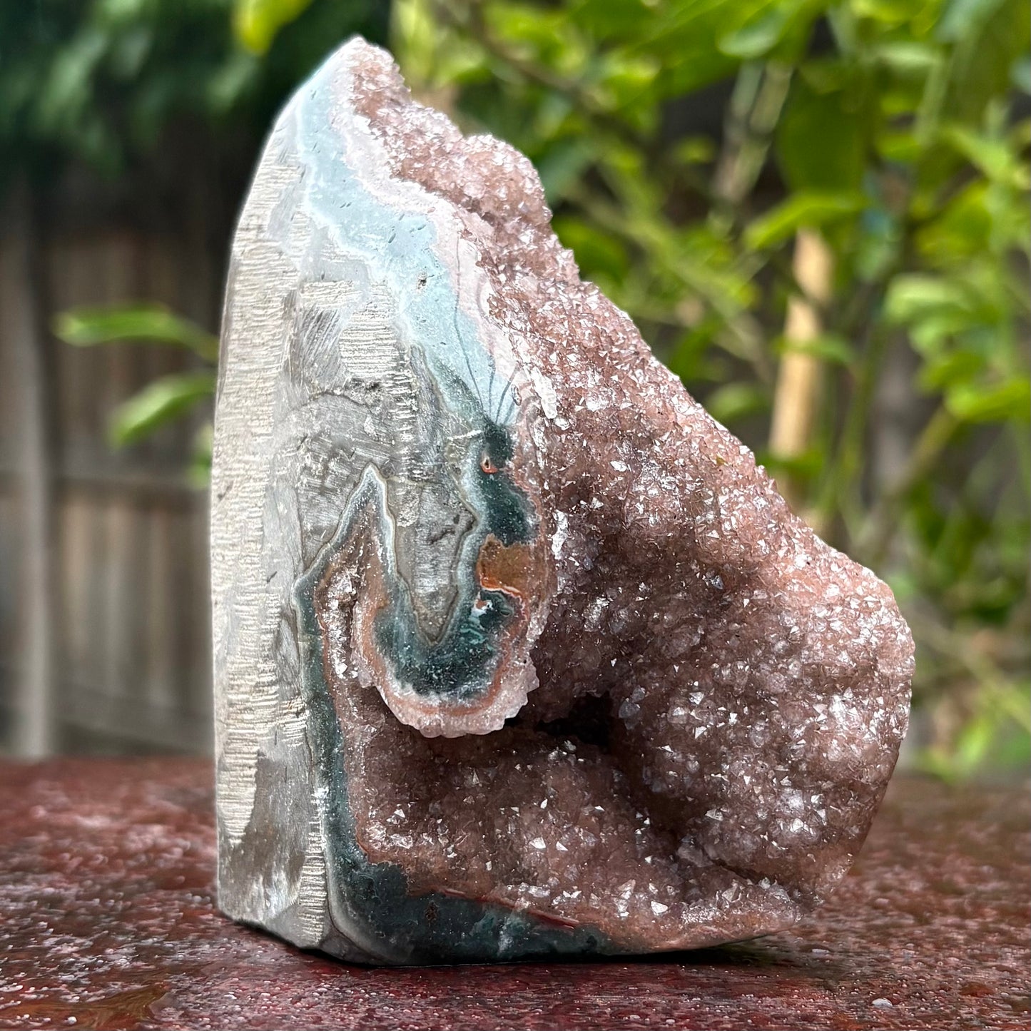 Brazilian Rainbow Amethyst Druzy Cut Base -  500 grams