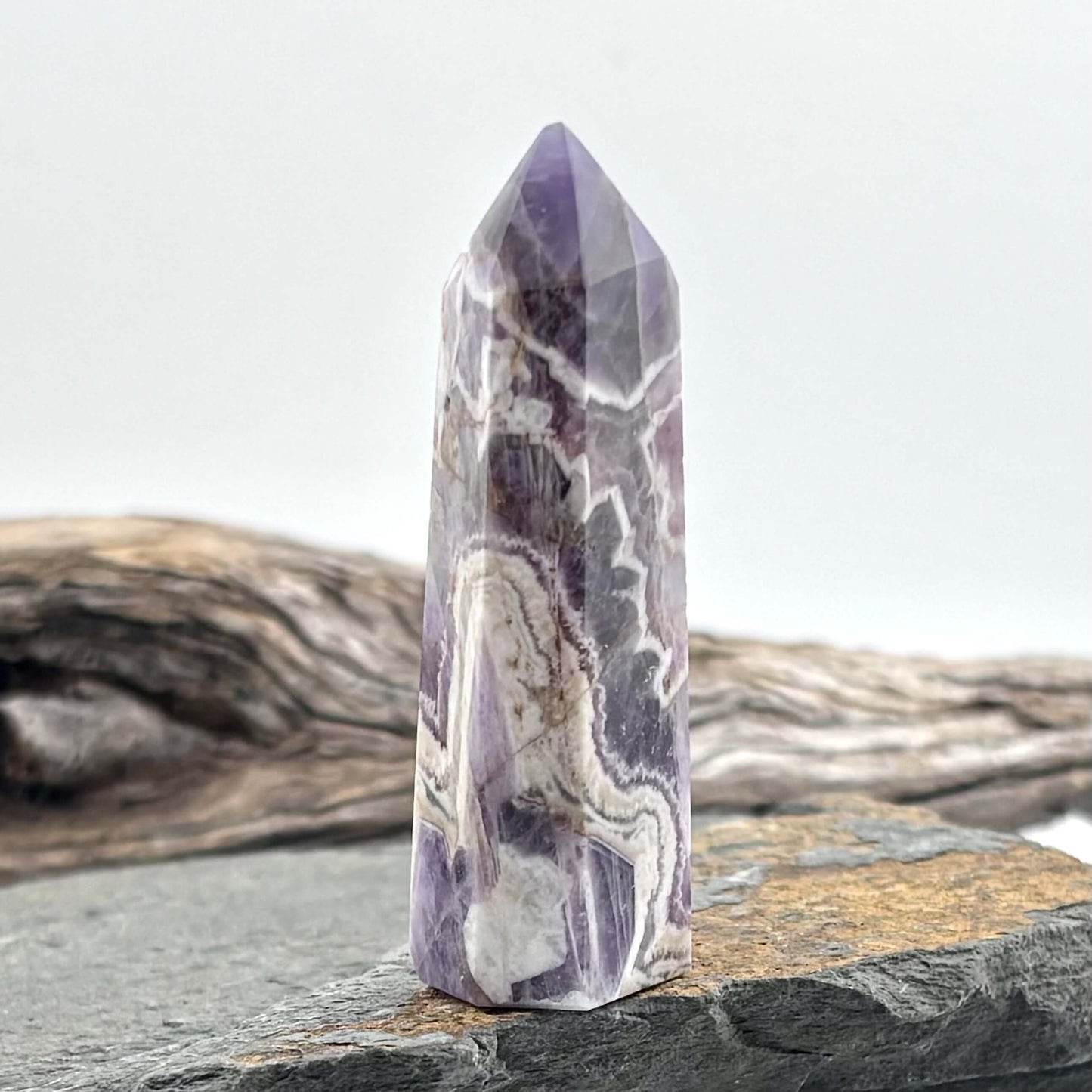 Dream Chevron Amethyst Tower - 40 grams / 6.2 cms