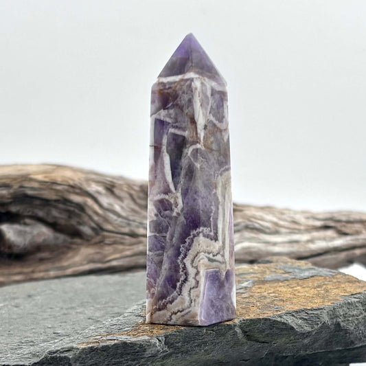 Dream Chevron Amethyst Tower - 40 grams / 6.2 cms