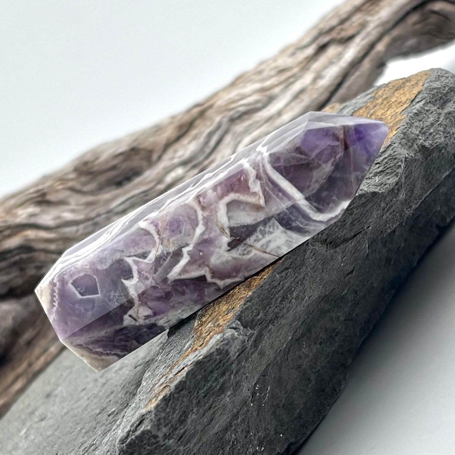 Dream Chevron Amethyst Tower - 40 grams / 6.2 cms