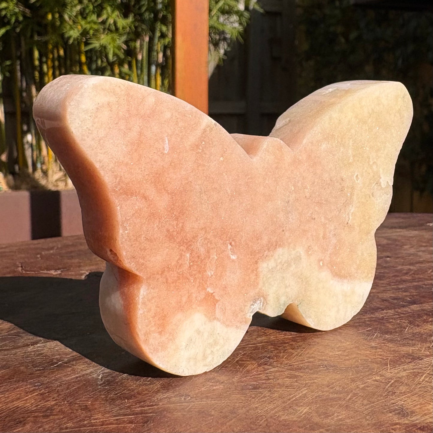 Brazilian Pink Amethyst Druzy Polished Butterfly - 200 grams / 10 cms