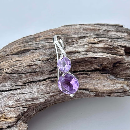 amethyst  facetted pendant 