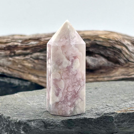 Flower Agate Polished Tower - 30 g / 4.5 cm