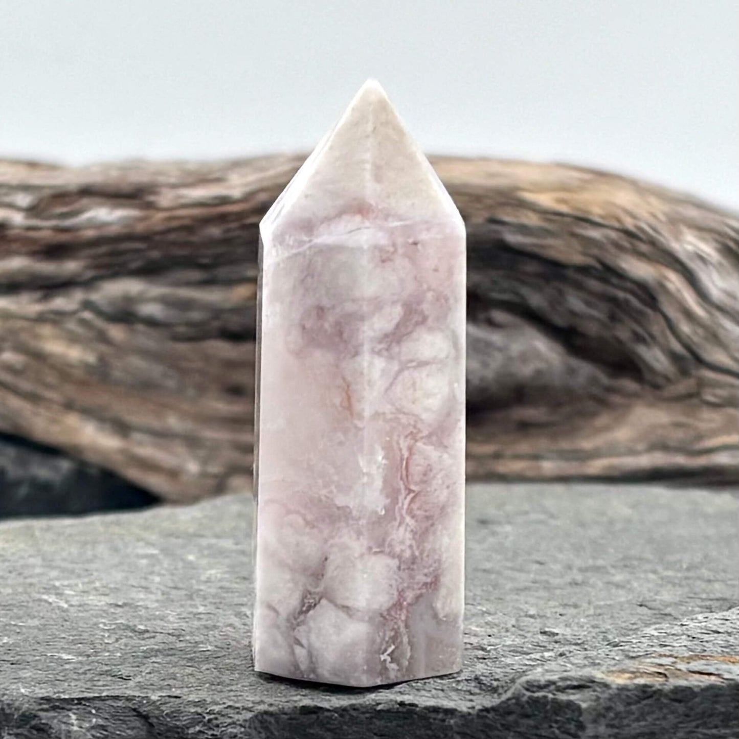 Flower Agate Polished Tower - 30 g / 4.5 cm