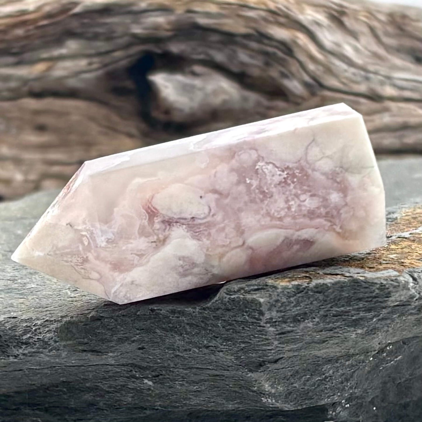 Flower Agate Polished Tower - 30 g / 4.5 cm