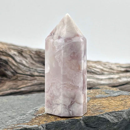 Flower Agate Polished Tower - 30 g / 4.5 cm