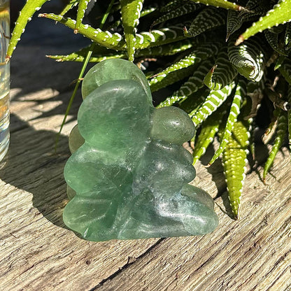 Rainbow Fluorite Carved Kneeling Angel - 86 grams / 5 cm