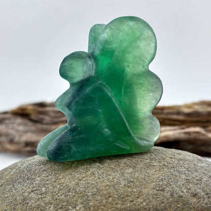 Rainbow Fluorite Carved Kneeling Angel - 86 grams / 5 cm