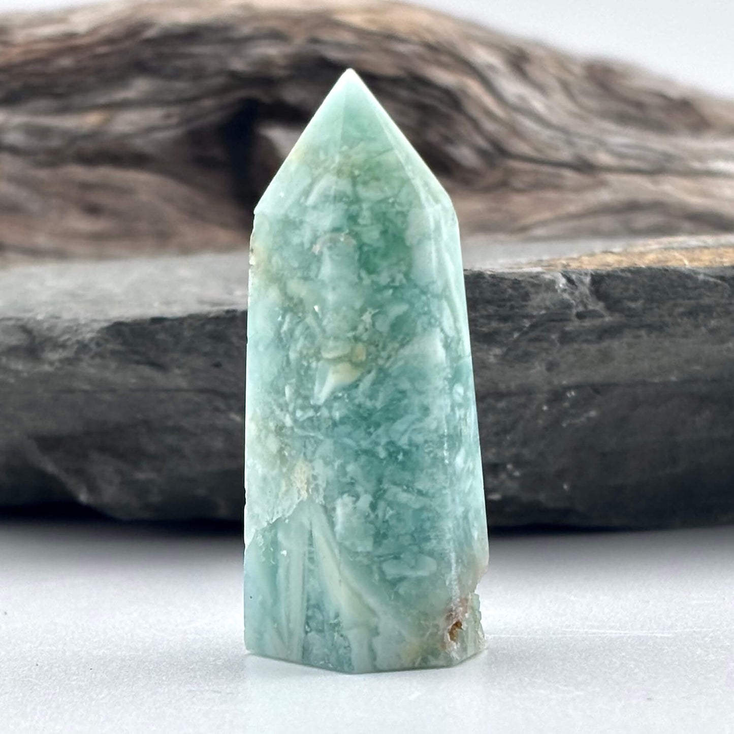 Mini Green Variscite Polished Tower - 24 grams / 4.6 cms