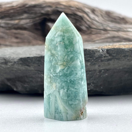 Mini Green Variscite Polished Tower - 24 grams / 4.6 cms