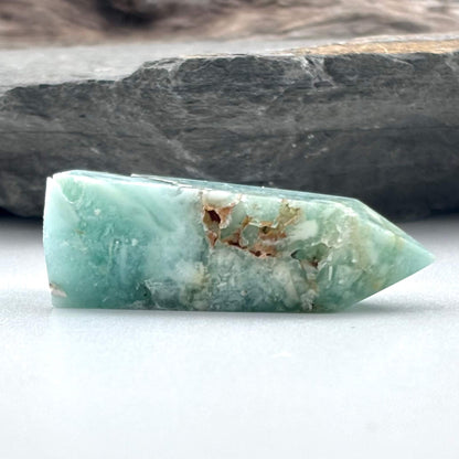Mini Green Variscite Polished Tower - 24 grams / 4.6 cms