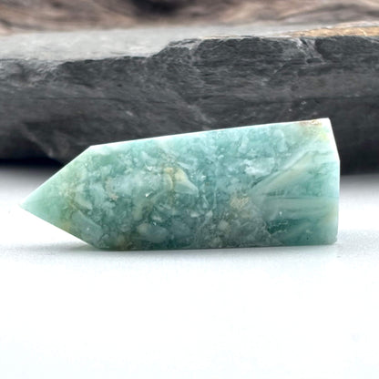 Mini Green Variscite Polished Tower - 24 grams / 4.6 cms