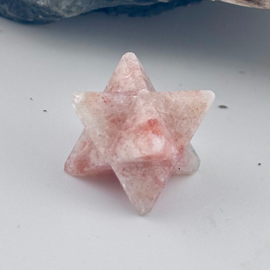 Small Sunstone Merkaba Star - Reiki/ Healing 1.6cm w gift pouch