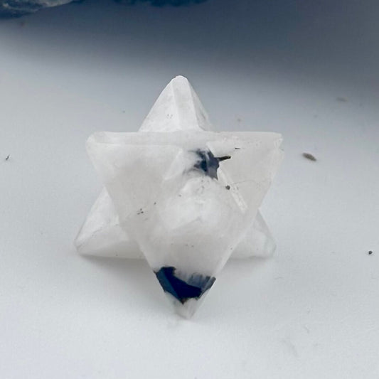 Small Moonstone Merkaba Star - Reiki/ Healing 1.6cm w gift pouch